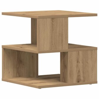 Bijzettafel artisanaal eikenkleurig 40 x 40 x 40 cm 5