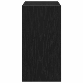Bijzettafel Zwart eiken 50 x 26 x 50 cm Bewerkt hout 7