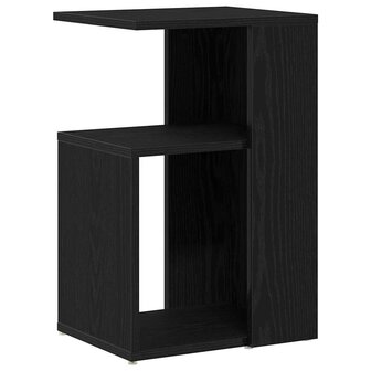 Bijzettafel Zwart eiken 36 x 30 x 56 cm Bewerkt hout 2