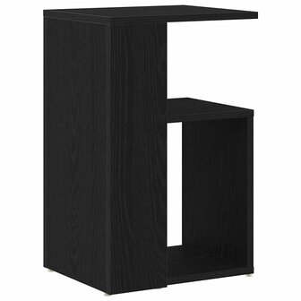 Bijzettafel Zwart eiken 36 x 30 x 56 cm Bewerkt hout 5
