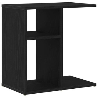 Bijzettafel Zwart eiken 50 x 30 x 50 cm Bewerkt hout 2