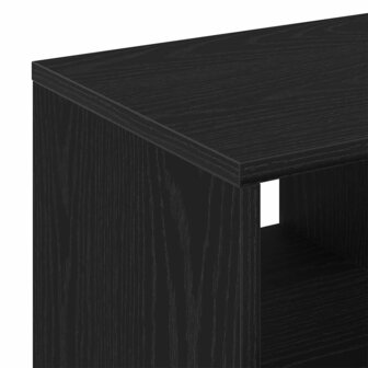 Bijzettafel Zwart eiken 50 x 30 x 50 cm Bewerkt hout 8
