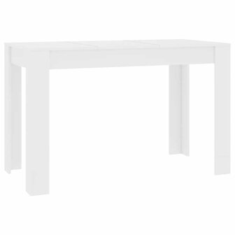 Eettafel 120x60x76 cm bewerkt hout wit 2