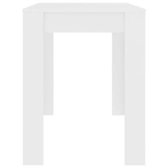 Eettafel 120x60x76 cm bewerkt hout wit 5