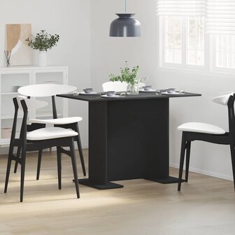 Eettafel Zwart 110 x 60 x 75 cm Bewerkt hout 1