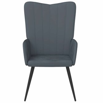 Relaxstoel fluweel donkergrijs 3