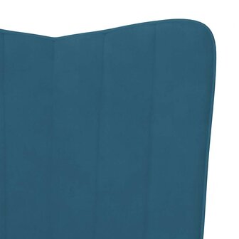 Relaxstoel fluweel blauw 6