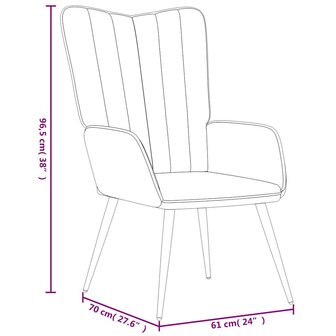 Relaxstoel fluweel blauw 8