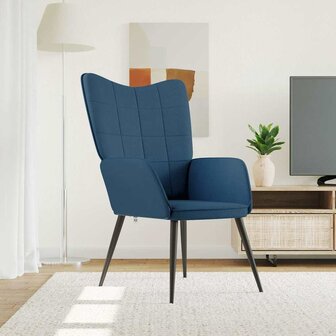 Relaxstoel stof blauw 1