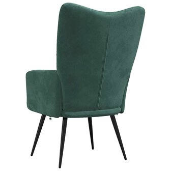 Relaxstoel fluweel donkergoen 5