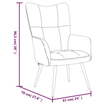 Relaxstoel fluweel zwart 8
