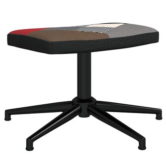 Relaxstoel met voetenbank patchwork stof 6