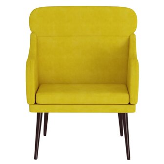 Fauteuil 63x76x80 cm fluweel geel 3