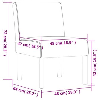 Fauteuil stof donkergrijs 8