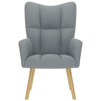 Relaxstoel stof lichtgrijs 3