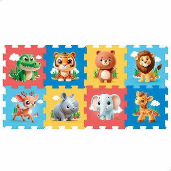 Puzzel Colorbaby 120 x 60 cm Multicolour dieren 8 Onderdelen 1