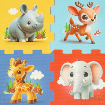 Puzzel Colorbaby 120 x 60 cm Multicolour dieren 8 Onderdelen 4