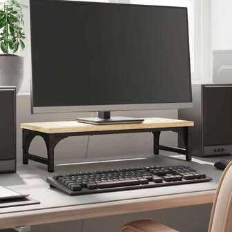 Monitorstandaard 55x23x14 cm bewerkt hout sonoma eikenkleurig 1