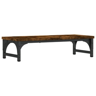 Monitorstandaard 55x23x14 cm bewerkt hout gerookt eikenkleurig 2