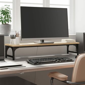 Monitorstandaard 85x23x15,5 cm bewerkt hout sonoma eikenkleurig 1