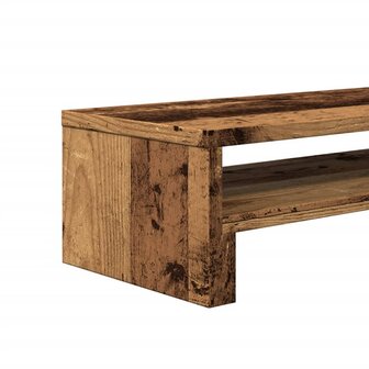 Monitorstandaard 54x22x15 cm bewerkt hout oud houtkleurig 8