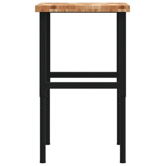 Werkbank rechthoekig 80x60x(73-99,5) cm massief acaciahout 6