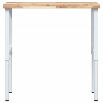 Werkbank rechthoekig 100x60x(73-99,5) cm massief acaciahout 4