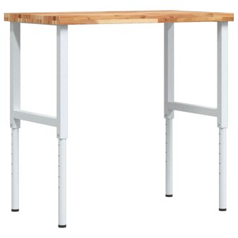 Werkbank rechthoekig 100x60x(73-99,5) cm massief acaciahout 2