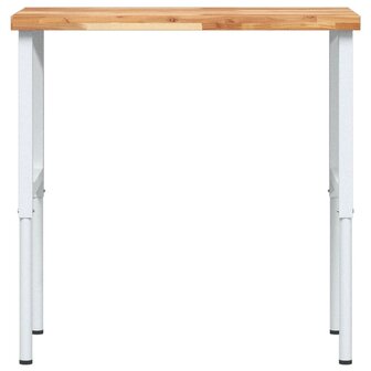 Werkbank rechthoekig 100x60x(73-99,5) cm massief acaciahout 4