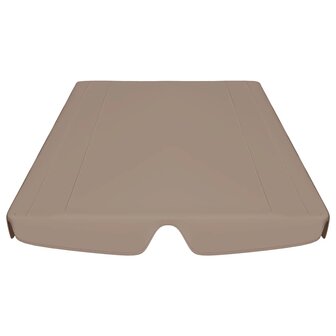 Vervangingsluifel voor schommelbank 188/168x145/110 cm taupe 4