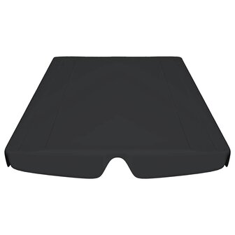 Vervangingsluifel voor schommelbank 188/168x145/110 cm zwart 4