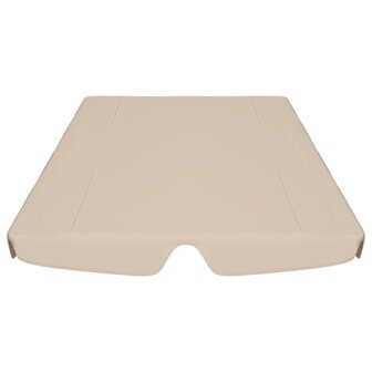 Vervangingsluifel voor schommelbank 150/130x105/70 cm beige 4