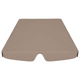 Vervangingsluifel voor schommelbank 150/130x105/70 cm taupe 4
