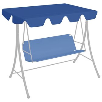 Vervangingsluifel voor schommelbank 150/130x105/70 cm blauw 1