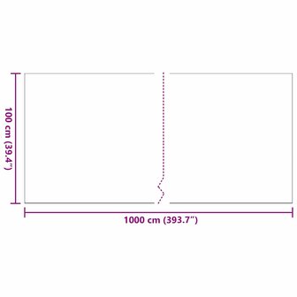 Kunstgras Zwart 10 x 1 m Polypropyleen 9