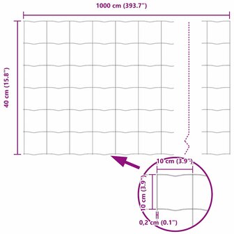 Euro Hek Zilver 0.4 x 10 m Warmverzinkt ijzer 9