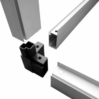 Tuinkas met basisframe 4,6 m&sup2; versterkt aluminium 9