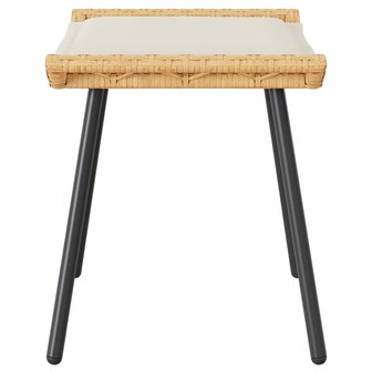 Tuinstoel met kussen 2 pcs Bruin 50 x 40 x 45cm Polyester 7