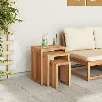 Nest van Bijzettafels 3 pcs Bruin 33 x 44.5 x 51 cm 4