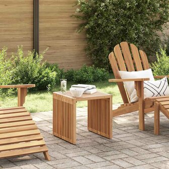 Tuin Bijzettafel Bruin 45 x 42.5 x 45 cm Massief teakhout 1
