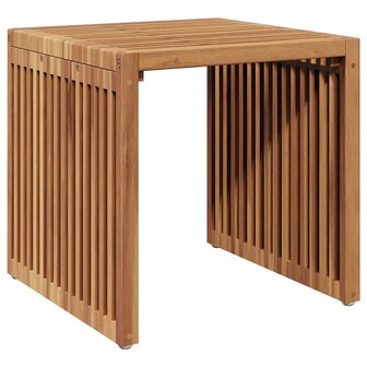 Tuin Bijzettafel Bruin 45 x 42.5 x 45 cm Massief teakhout 7