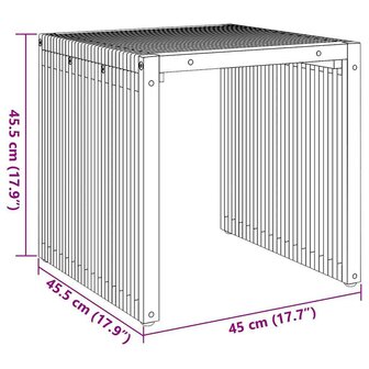 Tuin Bijzettafel Bruin 45 x 42.5 x 45 cm Massief teakhout 9