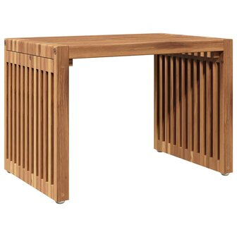 Tuin Bijzettafel Bruin 50 x 32.5 x 35 cm Massief teakhout 2