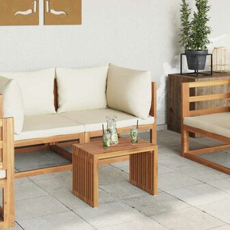 Tuin Bijzettafel Bruin 50 x 32.5 x 35 cm Massief teakhout 4