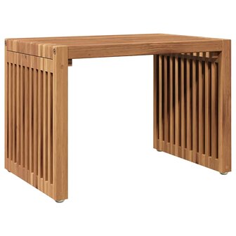 Tuin Bijzettafel Bruin 50 x 32.5 x 35 cm Massief teakhout 7