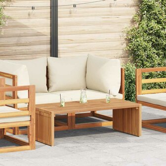 Tuin Bijzettafel Bruin 110 x 55 x 35.5 cm Massief teakhout 1