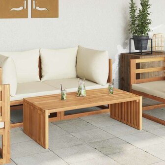 Tuin Bijzettafel Bruin 110 x 55 x 35.5 cm Massief teakhout 4