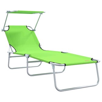 Ligstoel 2-persoon 2 pcs Groen 58 x 188 x 77cm Stof 4