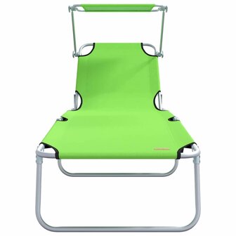 Ligstoel 2-persoon 2 pcs Groen 58 x 188 x 77cm Stof 5