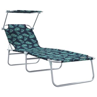 Ligstoel 2-persoon 2 pcs Groen 58 x 188 x 77cm Stof 4